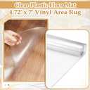 Clear Plastic Floor Mat 4.75 x 7 Ft PVC Floor Protector for Kitchen Floor, 57×84 inches