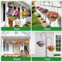 6 x 6 Pack 12 Inch Coco Liners for Hanging Baskets - Natural Hanging Basket Liners Coconut Liners for Planters Coconut Fiber Planter Liner for Wire Baskets and Flowers Outdoor Garden Decor