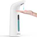 Automatic Soap Dispenser Touchless,400ML Hand & Dish Countertop Electric Liquid Rechargeable Dispenser with Sensor,Modern 4 Gear Adjustable Waterproof Kitchen Auto Soap PumpWhite