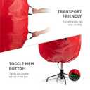 2 x ZOBER Upright Christmas Tree Storage Bag With Drawstring Hem- Fits 7.5 Ft Trees - Plastic, Waterproof Christmas Tree Bag For Storage Box For Xmas - Strong, Durable Handles - Red