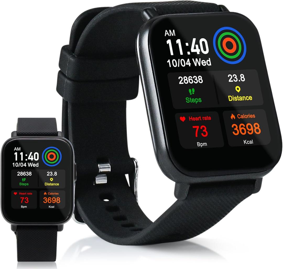 Fitness Smart Health Watch, Oxygen Level Monitoring, Continuous Pulse Measurement, Call & SMS Notifications, Continuous Body Temperature Measurement, Tracks Time, Steps, Distance, Calories