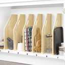 Nuanchu 6 Pack Wood Tray Dividers for Cabinet, No Cut Adjustable Cookie Sheet Organizer, Kitchen Cabinet Dividers for Kitchen, Utility Room, Bakeware, Cutting Board, Pan, Baking Sheet, Pantry Storage