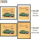 upsimples 18x24 Picture Frame, Display Pictures 16x20 with Mat or 18 x 24 Without, Wall Hanging Poster Frames, Black, 1 Pack