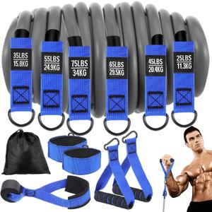 Kifmurase Heavy Resistance Bands for Working Out, 300lbs Exercise Bands with Handles, Workout Bands with Handles, Fitness Weight Bands for Men Muscle Strength Training Stretching Yoga