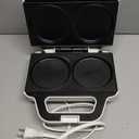 Double Mini Pancakes Maker Machine, Arepa Maker, Electric Pancake Maker Griddle, Ideal for Pancakes, Cookies, Eggs, Arepas & Breakfast Sandwiches, White, 4 Inch