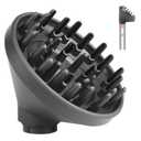 Upgraded Diffuser Nozzle for Dyson Curling Iron Converting for Dyson Airwrap Styler to Hair Dryer Diffuser Attachment, for Airwrap Attachment Nozzle, 973365-01, Grey