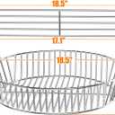 onlyfire Stainless Steel Charcoal Ash Basket Charcoal Briquet Holder BBQ Accessories for Weber 22" Kettle Grills