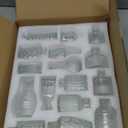 Glass Bud Vases Set of 16 - Assorted Small Mini Glass Vases for Flowers, Crystal Vintage Vase Set, Bulk Centerpieces for Table Dcor, Wedding, Home and Events (Clear, 16 Pcs)