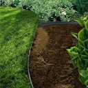 Garden Edging20ft Landscape Edging with 20 Spikes for Lawn 2 Inch Tall(Black, 20FT)