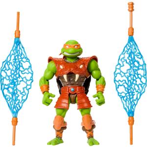 Masters of the Universe Masters of Universe Origins Turtles of Grayskull Michelangelo Reptile Wars Posable Action Figure, Teenage Mutant Ninja & Motu Crossover Hero Mikey Toy