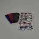 NORPERWIS 5 Pairs Reading Glasses - Standard Fit Spring Hinge Readers Glasses for Men and Women (Black Purple Red Blue Brown, 0.50)