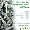 Frienda 6 Pcs Christmas Tree LED Crystal Candles with Remote 10 Pcs Santa Acrylic Snowflake Icicle Ball Ornaments with Drop Pendants Hook for Xmas Santa Holiday Party