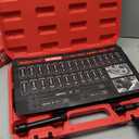 29-Piece 1/2" Drive Impact Socket Set, SAE (3/8 to 1 inch) and Metric (10-24mm) Sizes with Extension Bars Standard Deep Socket Set CR-V Material High Durability Impact Wrench