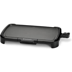 Toastmaster Electric Griddle - Flat Top Nonstick Griddle - Cookware for Breakfast & More - Skillet Griddle with Adjustable Temperature - Kitchen Appliance for Pancakes - 10" x 16" Cooking Surface