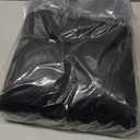 HOUCHICS Black Ottoman Stool, Square Makeup Stool with Wooden Legs, Small Ottoman Stools Chair for Vanity, Modern Padded Sofa Seat Foot Rest Stools(Black)