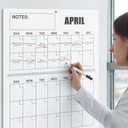 17'' x 22'' Large Print Wall Calendar for Elderly with Note Low Vision Calendar 12 Month Undated Blank Planner Yearly Jumbo Planning Grid Black and White Planner Elderly Gift Reserved Grid