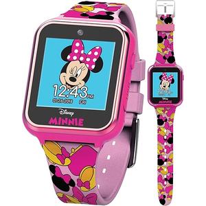 Disney Minnie Mouse Interactive Kids Smartwatch – Touchscreen Watch with Camera, Games, Voice Recorder, Step Tracker, Alarm & Timer – Fun Minnie Design, USB Rechargeable – Fits Wrists 5.5" to 8"