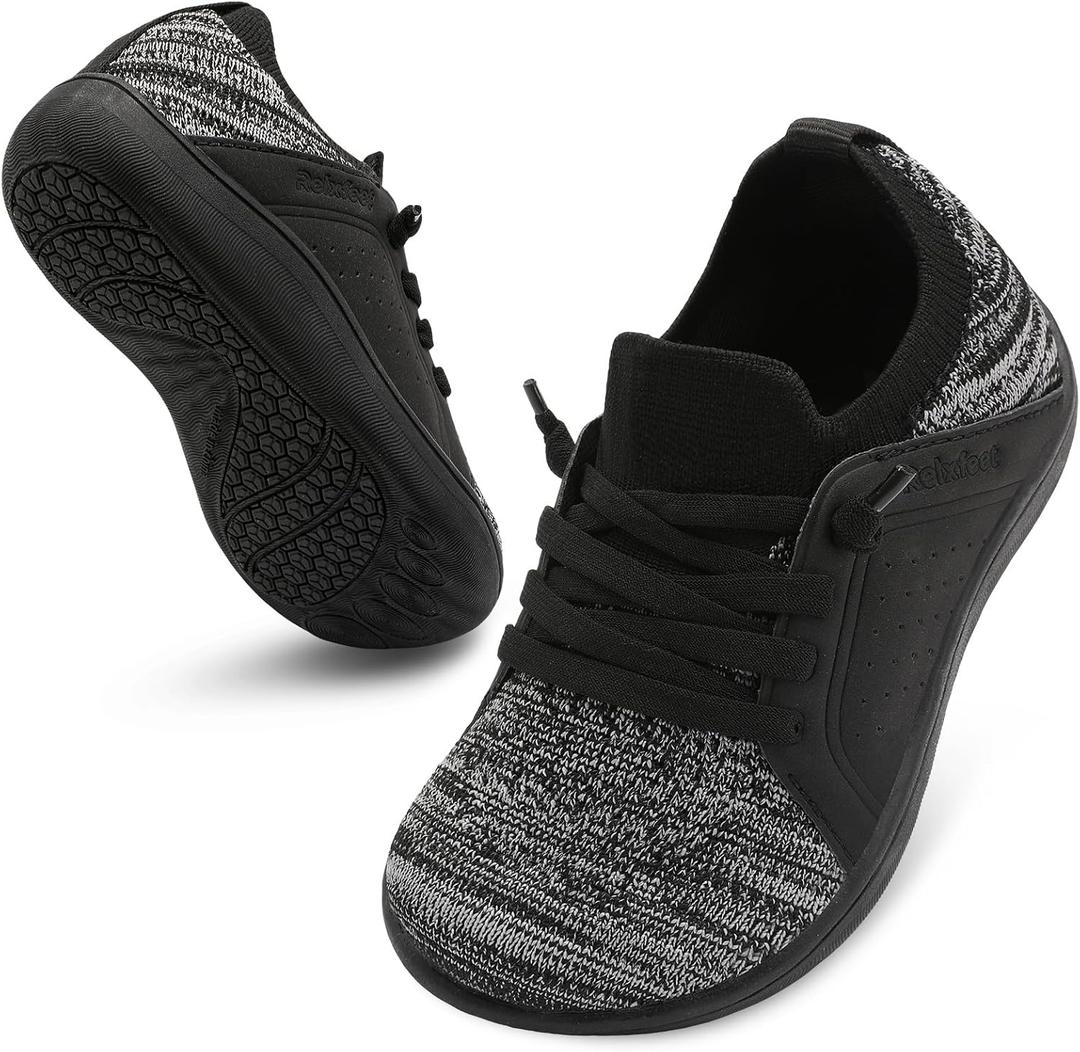 relxfeet Toddler Shoes Boys Girls Wide Barefoot Shoes Kids Zero Drop Minimalist Slip On Tennis Sneakers for Walking Running