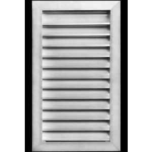 HVAC Premium 16"W x 26"H Aluminum Exterior Gable Louver Vent for Walls & Crawlspace - Weather-Resistant Air Grille with Screen Mesh - [Outer Dimensions 17.75"W x 27.75"H]