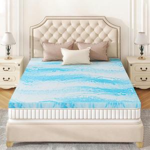 Mattress Topper Twin - 2 Inch Memory Foam Mattress Topper Cooling Gel Infusion CertiPUR Certified