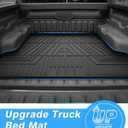 Powerty Truck Bed Mat for Ford Maverick (Gas & Hybrid XL/XLT/Lariat Models) 2022 2023 2024 2025 2026 Accessories All Weather Truck Bed Liner TPE Pickup Bed Mat Black