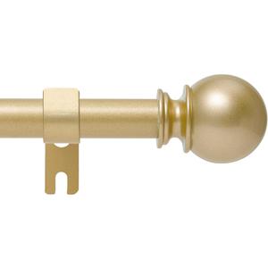 Gold Curtain Rod for Windows 48 to 84 or 88 Inch, 5/8 Inch Diameter Adjustable Curtain Rods With Brackets, Heavy Duty Easy to Install Curtain Rods for Bedroom, Outdoor Curtain Rod for Patio