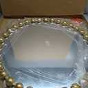 Round Gold Mirror 30'', Beaded Mirror for Wall Decor Large Circle Mirror for Bathroom, Dining Roon, Bed Room, Entryway