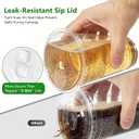 16 oz 100 Set Measurement Marks Clear Plastic Cups with Sip Lids and Straws | Leak-Proof, Heavy-Duty, BPA-Free, To-Go Disposable Iced Coffee Cups for Cold Drinks, Smoothies, Matcha, Juice, and Parties