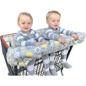 Twin Double Shopping Cart Cover for Baby Siblings with Carrying Case