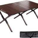 47" Camping Table Foldable, Aluminum Roll up Low Picnic Table, 47.24"x23.6 2"x17.91"