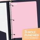 SUNEE Spiral Notebooks, 6 Pack, 1-Subject, College Ruled Paper, 8" x 10-1/2", 70 Sheets per Notebook, Assorted Pastel Colors Spiral Notebooks for School