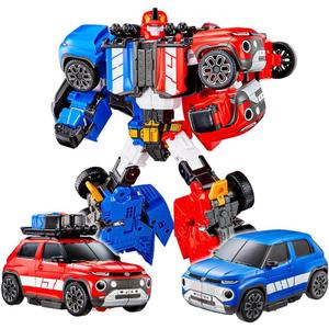 New TOBOT, TOBOT Twins, Youngtoys Transforming Collectible Vehicle to Robot, Heroes Animation Character Toys for Kids 4 and up Transform Toys Cars, Large Size Integration 10-inch