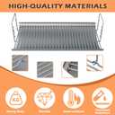 27 Inch Ash Pan Replacement Parts for Char Griller 1224, 1324, 2121, 2222, 2727 and Charbroil Grills, Charcoal Tray with 2pcs Fire Grate Hanger Set