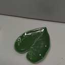 Cute Leaf Ceramic Spoon Rest, Keeps Counters Clean, for Stove Top and Kitchen Counter, Decorative Green Spoon Holder, Kitchen Decor Gift