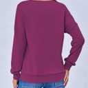 FMEYOA Women's Long Sleeve Sweatshirts No Hood Casual V Neck Lightweight Trendy Fall Spring Basic Pullover Tops (XL)