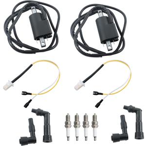 labwork Ignition Coil Spark Plug With Cover Kit Replacement for Yamaha XJ550 XJ750 1981 1982 1983 Motorcycle 4G0-82310-09-00