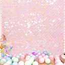 Square Sequin Wall Panels Shimmer Wall Birthday Party Backdrop Decorations Background 3ftx4ft (Iridescent Pink)