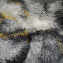 DweIke Fluffy Black White Gold Rugs for Bedroom Living Room, 6x9 Large Soft Plush Shaggy Tie-Dyed Girls Boys Kids Rug, Upgraded Non-Slip and Machine Washable Carpet for Dorm Nursery Classroom Decor