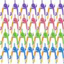 Zonon 30 Pcs Student Math Geometry Compass Tool Classroom Set Bulk 6 Inch Bright Colored Plastic Drawing Compass with Pencils Back to School Supplies for School Home Office