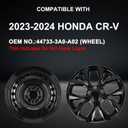 Hubcaps for Honda CRV 2023 2024; 17 inch Wheel Covers; Set of 4 Pcs (Glossy Black)