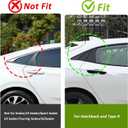 Rear Side Window Louvers for 10th Gen Civic Hatchabck Type R, Compatible with Honda Civic 2016-2021 Accessories, Exterior Rear Side Window Louvers Air Vent Scoop Shades Cover Blinds-Matt Black