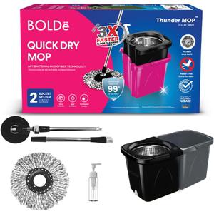 Thunder Mop Spin System Double-Sided, Black/Grey