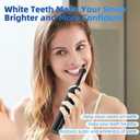 Tooth Polisher Rechargeable Teeth Whitening Kits for Teeth Daily Cleaning and Whitening Dental Polisher with 2 Set Polishing Brush Heads LED Light 5 Speed Modes Waterproof