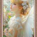 16x24 Frame Champagne Gold, Elegant Ornate 24x16 Picture Frame with Floral Trim, for 16 x 24inch Gallery Photo Pic with HD Plexiglass, 1.6in Widen 0.8in Thick, Horizontal Vertical Wall Display