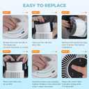 2 Pack AP-S0610L Replacement Filter Compatible with MOOKA AP-S0610L Air Purifier,3-in-1 H13 True HEPA High-Efficiency Activated Carbon Filter