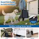 HBTower 67" Long & 17.3" Wide Folding Dog Ramp for Car, SUV & Truck Portable Pet Ramp with Non-Slip Surface, Extra Wide Steps for Large Dogs Up to 250LBS