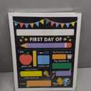 2 x DUNKMATE First Day of School Board Sign with Frame, Liquid Chalk Marker and Wipe Cloth - 14”x11” Double-Sided & Reusable Chalkboard - Back to School Wooden Board for Kindergarten Preschool
