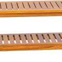 NNN 30" Commercial Teak Shower Bench - 8 Non-Slip Leveling Feet & 350 lbs Capacity | Rock-Solid Stability for Seniors & Spa Safety | Waterproof Design for Saunas/Outdoor Pools (Patented)