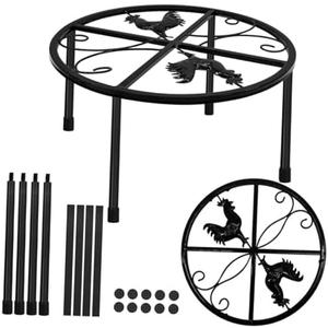 Outanaya 2pcs Chicken Feeder Stand Metal Chicken Coop Accessory Waterer Rack for Coop