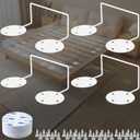 Mattress Retainer Bar For Adjustable Bed Keep Mattress Stopper From Sliding, Wider Taller Non Slip Mattress Gripper, Mattress Gaskets For Platform Bed, Mattress Brackets To Prevent Sliding White 4PACK